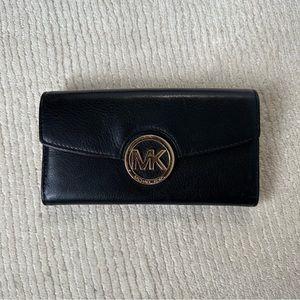 Michael Kors black leather wallet